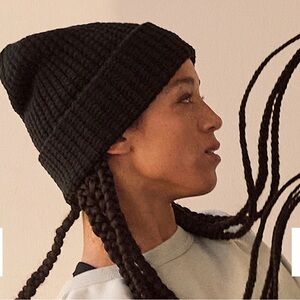 Free People Movement Cool Down Beanie - Black Knit